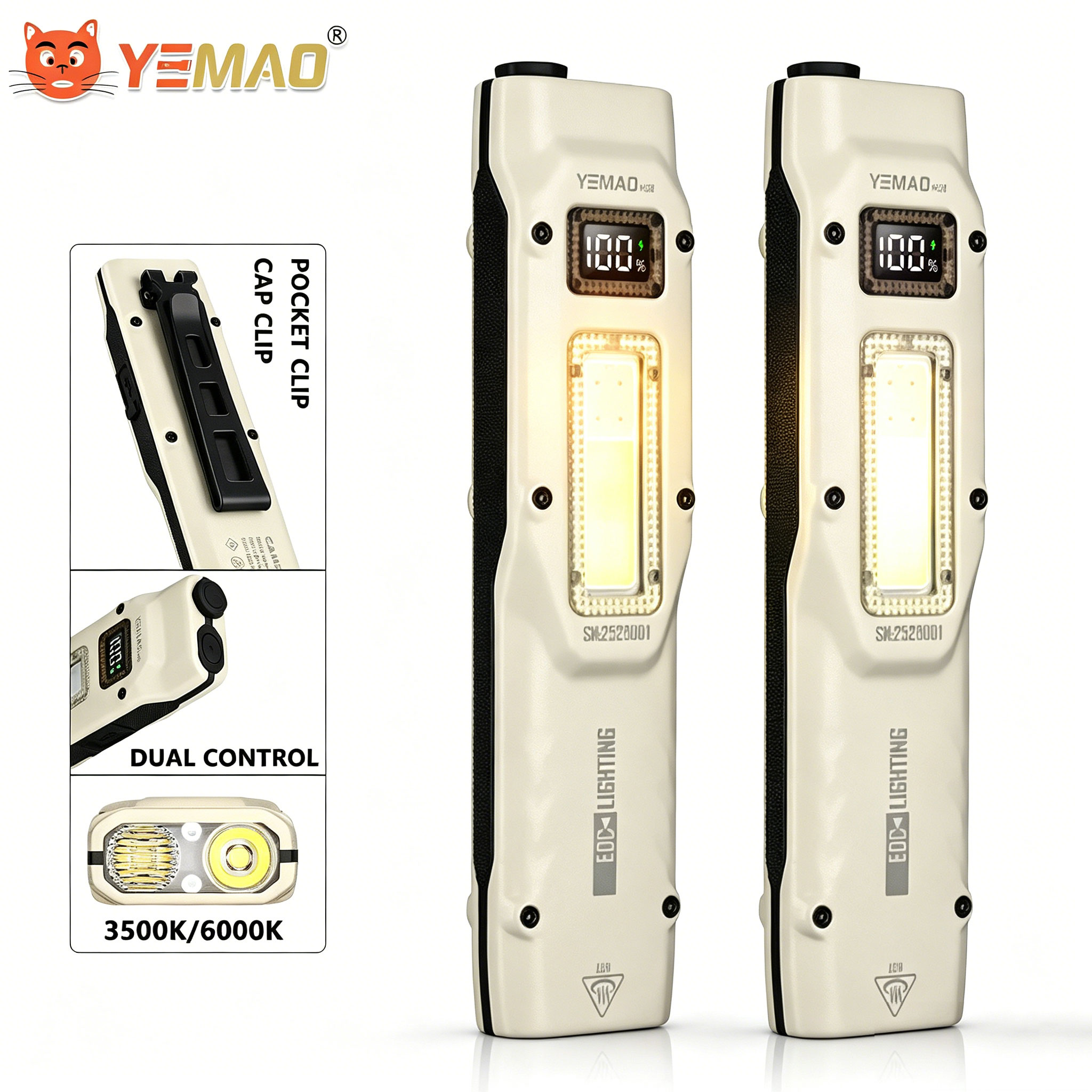Tactical Flashlight Rechargeable - Draagbare 880LM YEMAO M28 Ultradunne Tactische
