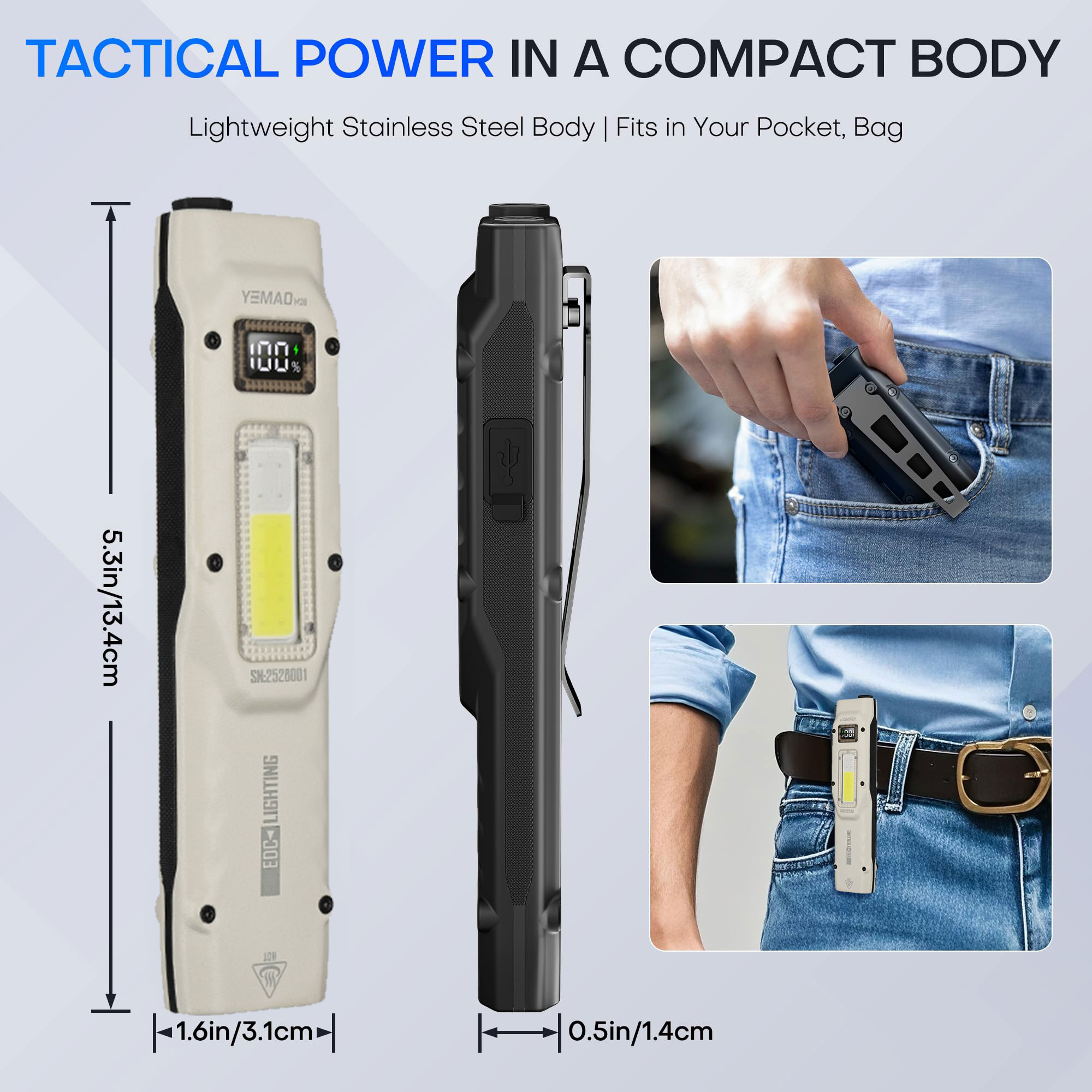 Draagbare 880LM YEMAO M28 Ultr - Tactical Flashlight Rechargeable recensie en prijs