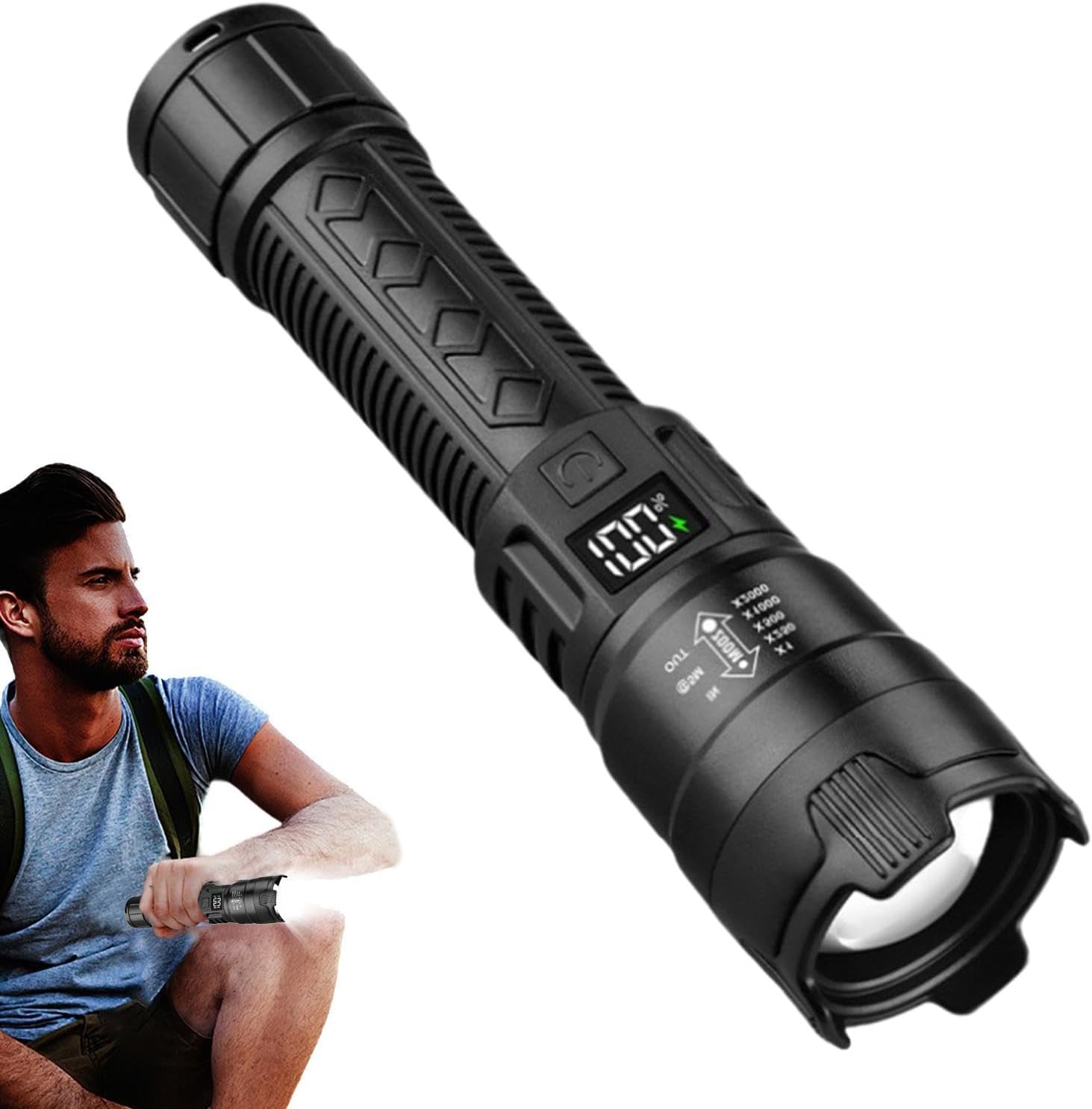 Tactische LED-zaklamp 2000LM U - Tactical Flashlight Rechargeable recensie en prijs