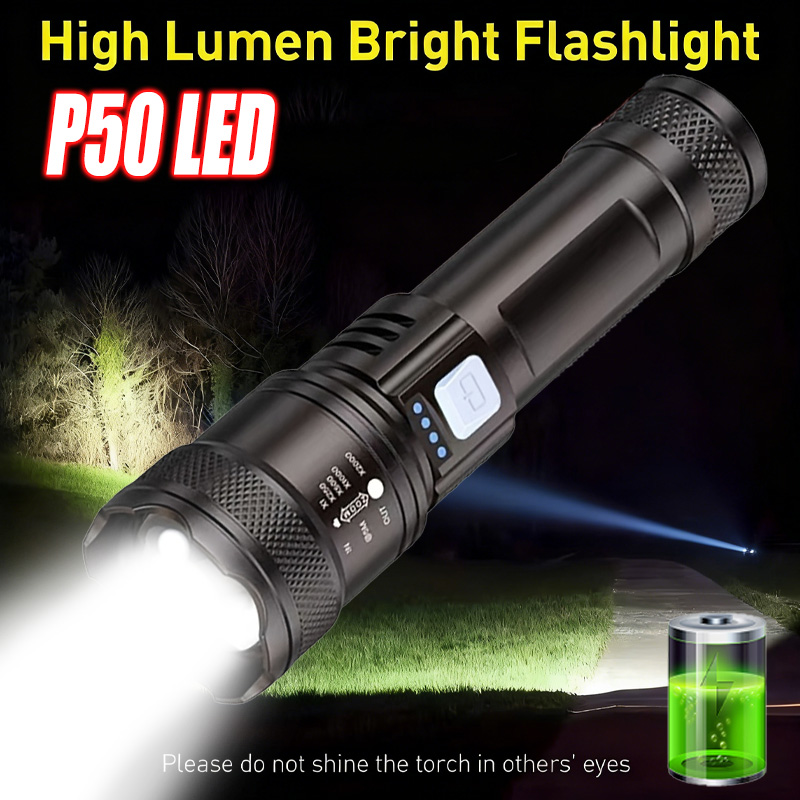 Krachtige LED-zaklamp, USB opl - Tactical Flashlight Rechargeable recensie en prijs