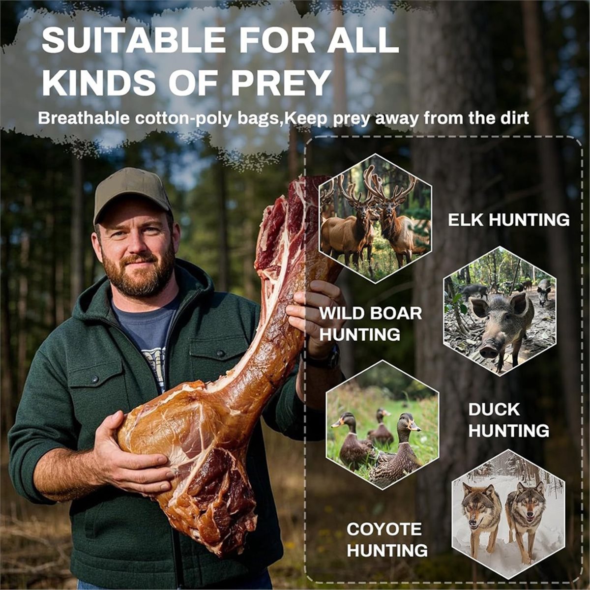 AB09 Jachtzakken voor vlees, 5 - Game Bag Meat Hunting recensie en prijs