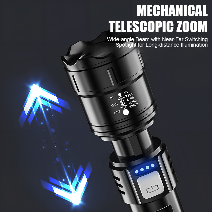 High Power P50 LED-zaklamp USB - Tactical Flashlight Rechargeable recensie en prijs