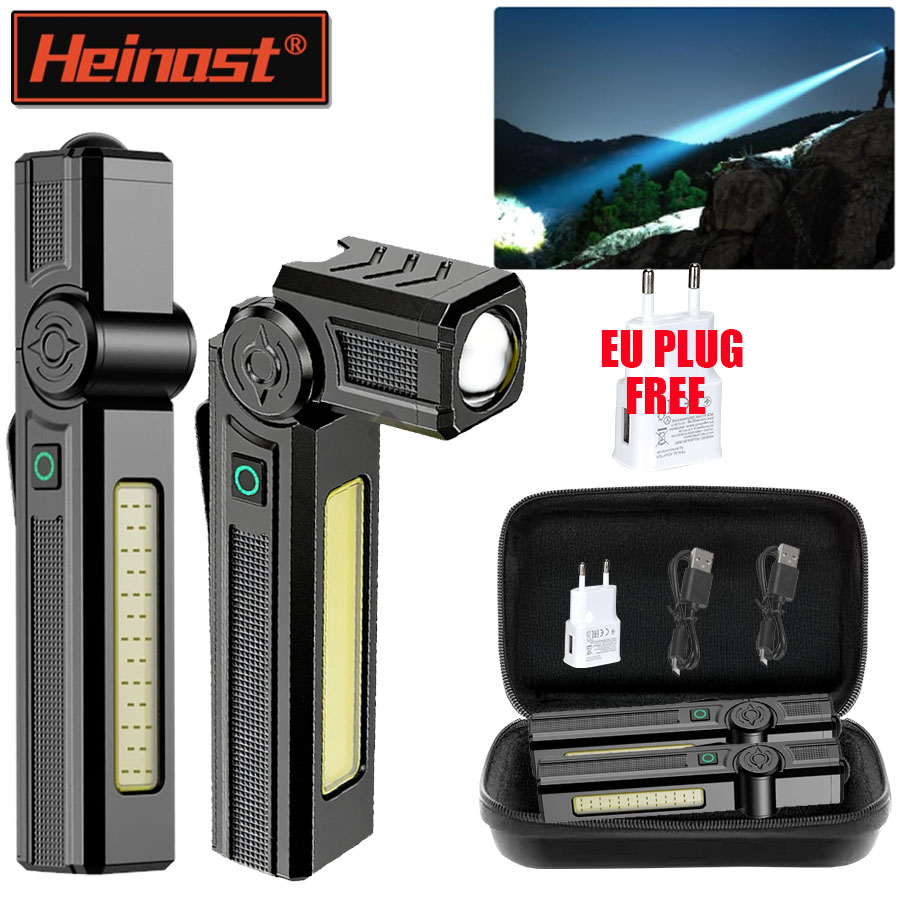 Draagbare COB + krachtige LED- - Tactical Flashlight Rechargeable recensie en prijs