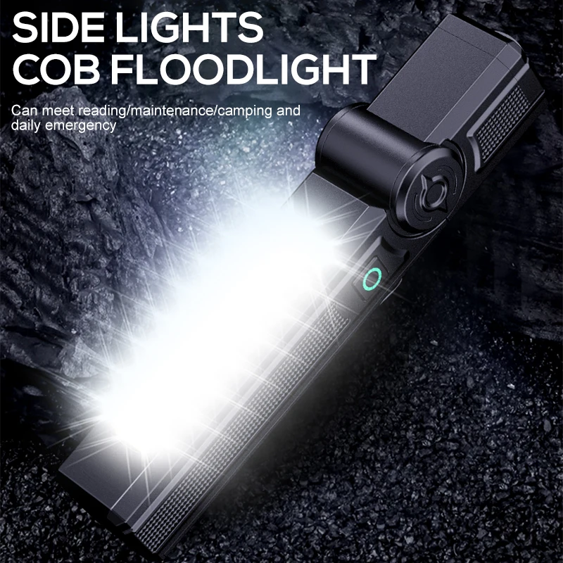 Draagbare COB + krachtige LED- - Tactical Flashlight Rechargeable recensie en prijs
