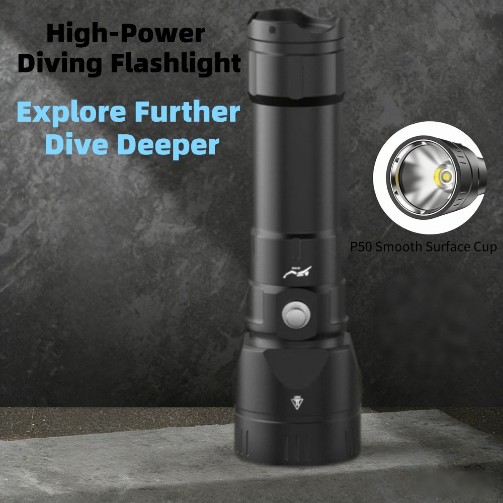 Krachtige duikzaklamp Waterdic - Tactical Flashlight Rechargeable recensie en prijs