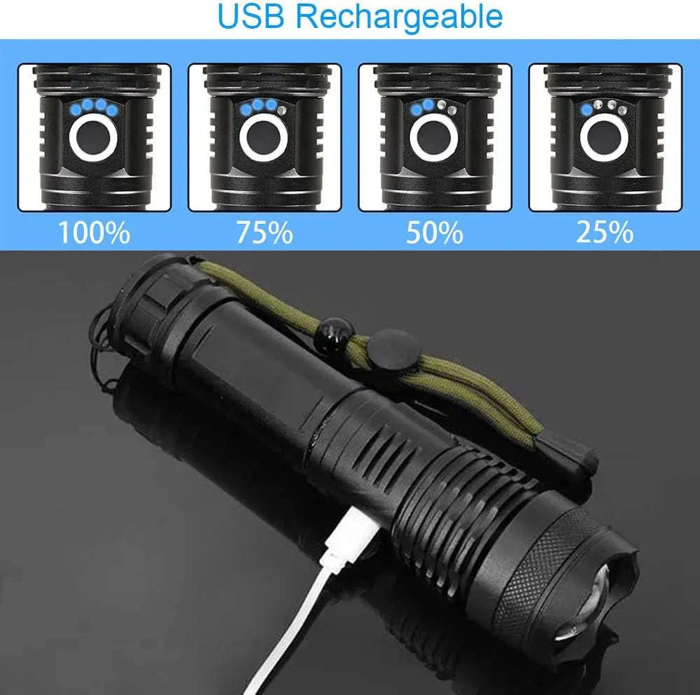 Krachtige LED-zaklamp Oplaadba - Tactical Flashlight Rechargeable recensie en prijs