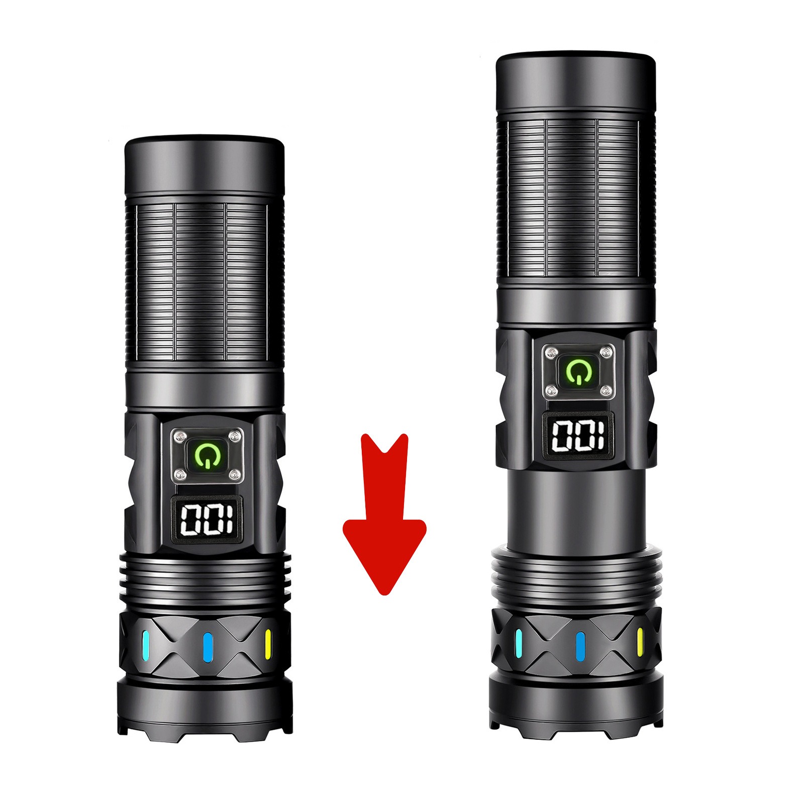 Krachtige LED-zaklamp Telescop - Tactical Flashlight Rechargeable recensie en prijs