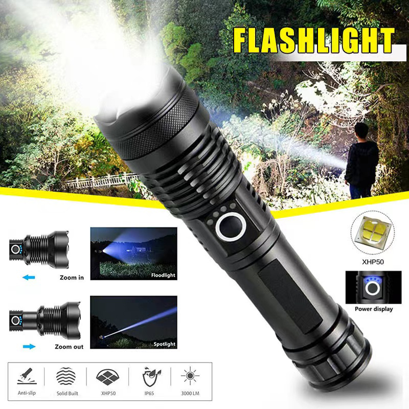 High Power XHP70 Led-zaklamp U - Tactical Flashlight Rechargeable recensie en prijs