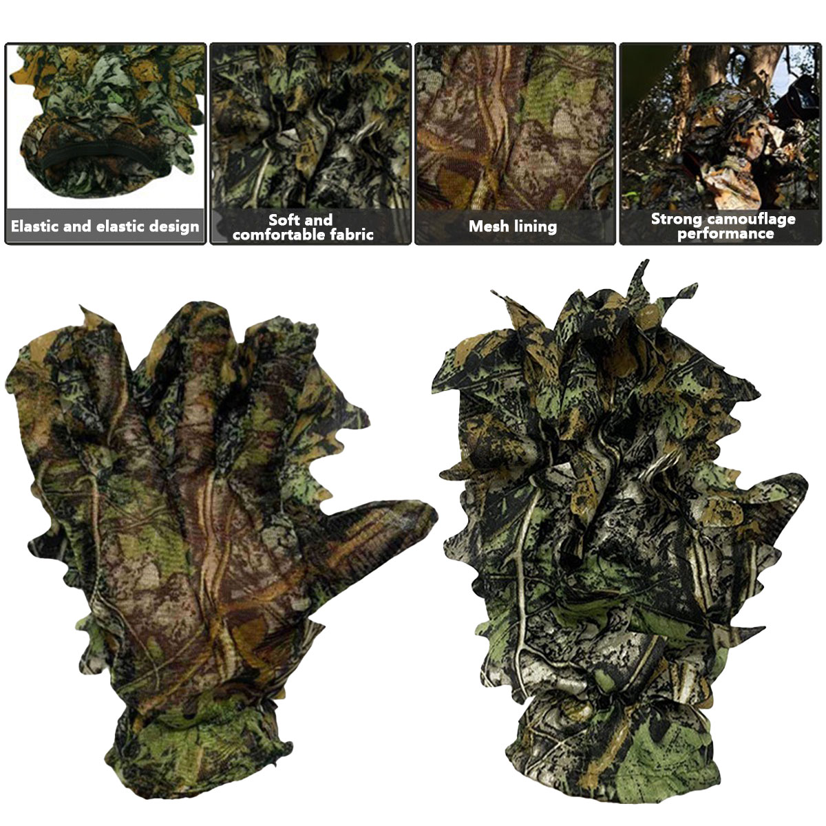 3D Camouflage Leaf-jacht hands - Outdoor Hunting Gloves recensie en prijs